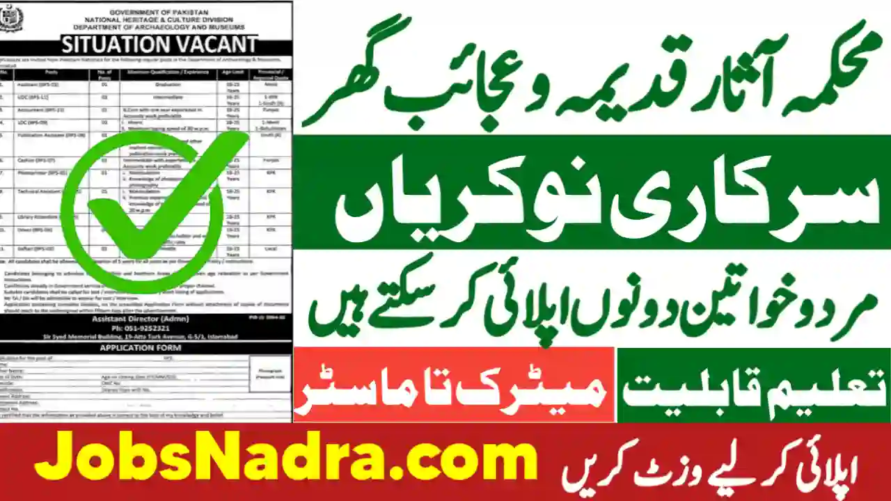 Tourism Archaeology & Museum Department Punjab Jobs 2025 20250911 171751 Jobs NADRA
