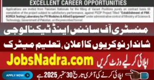 Ministry of Science and Technology Jobs 2025 – MOST Careers Opportunity