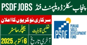 Punjab Skills Development Fund PSDF  Jobs Lahore September 2025