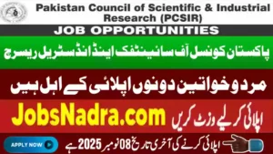 Latest PCSIR Islamabad Job 2025