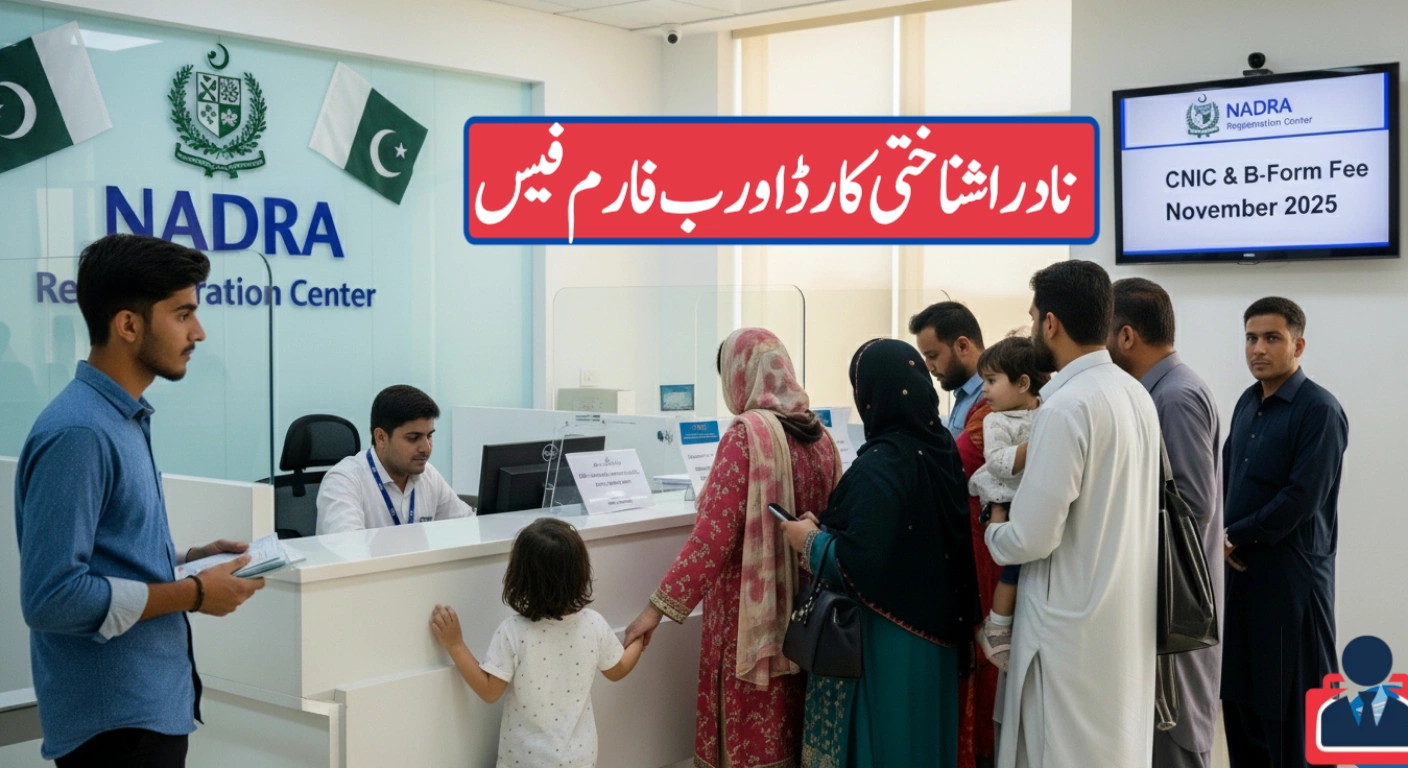 Nadra CNIC and B Form Latest Fee November 2025 Jobs NADRA