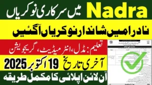 Nadra Latest Jobs October 2025 Apply Online