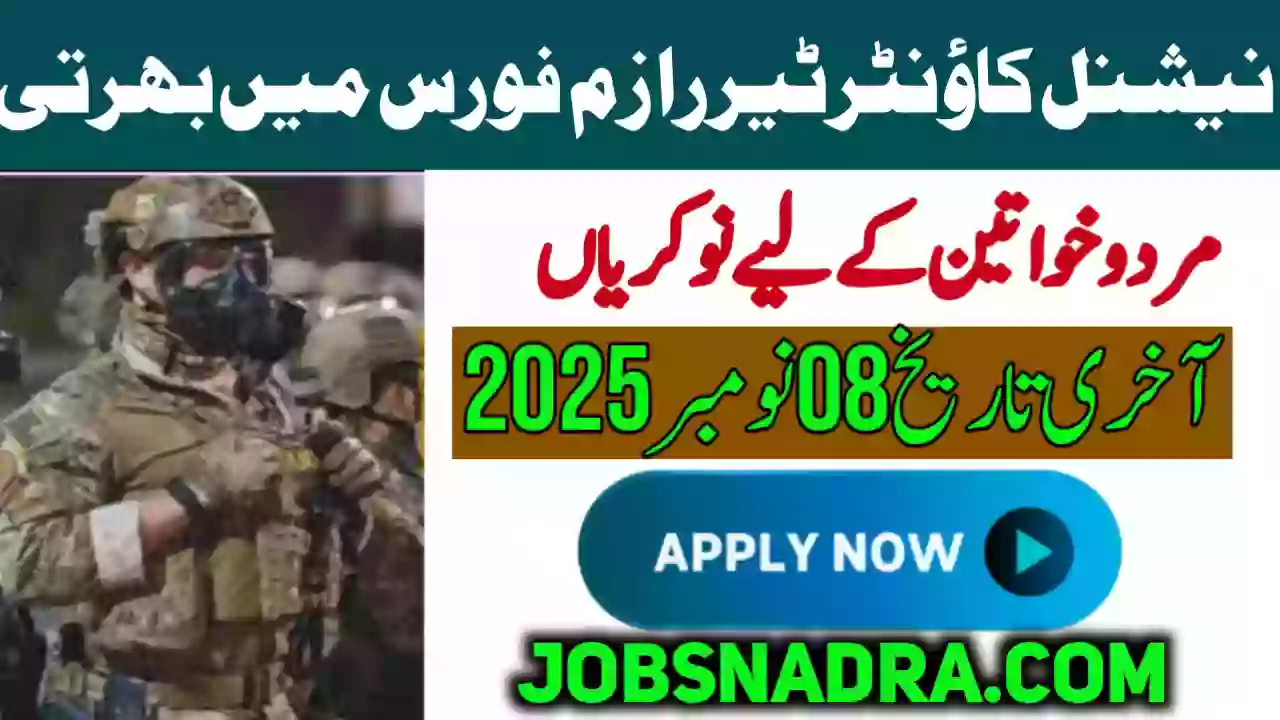 National Counter Terrorism Authority NACTA Islamabad Jo 1 Jobs NADRA