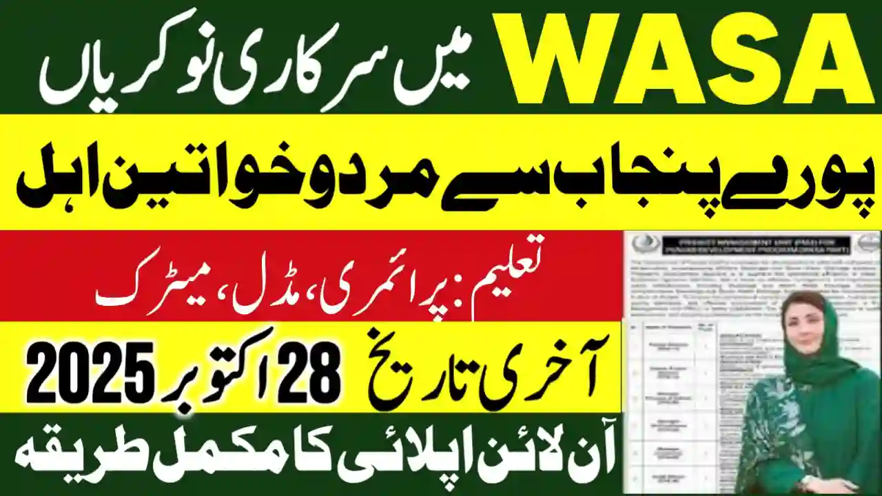 WASA Jhang Jobs October 2025 Jobs NADRA