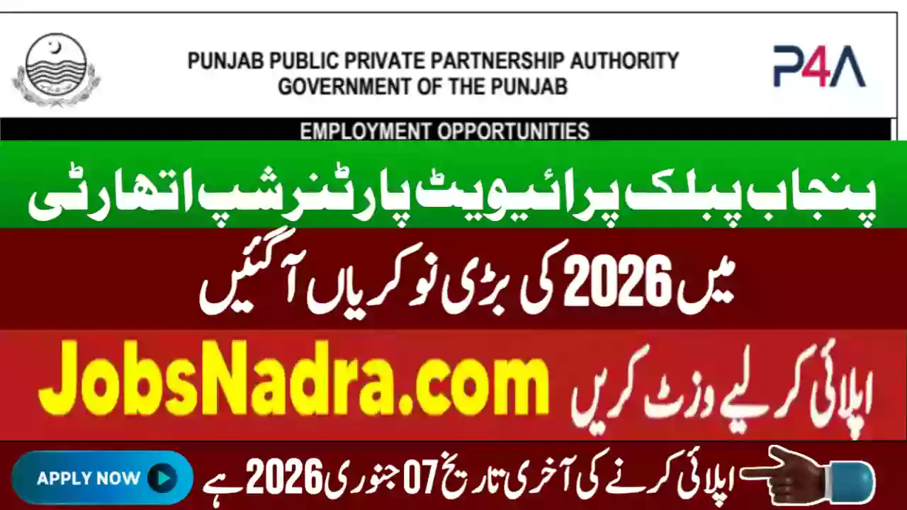Punjab Public Private Partnership Authority Jobs 2026 Jobs NADRA